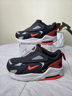 Nike Air Max Bolt (TDV) Dark Grey/B-Crimson Toddler Boy's Sneakers-Asst Size 7C